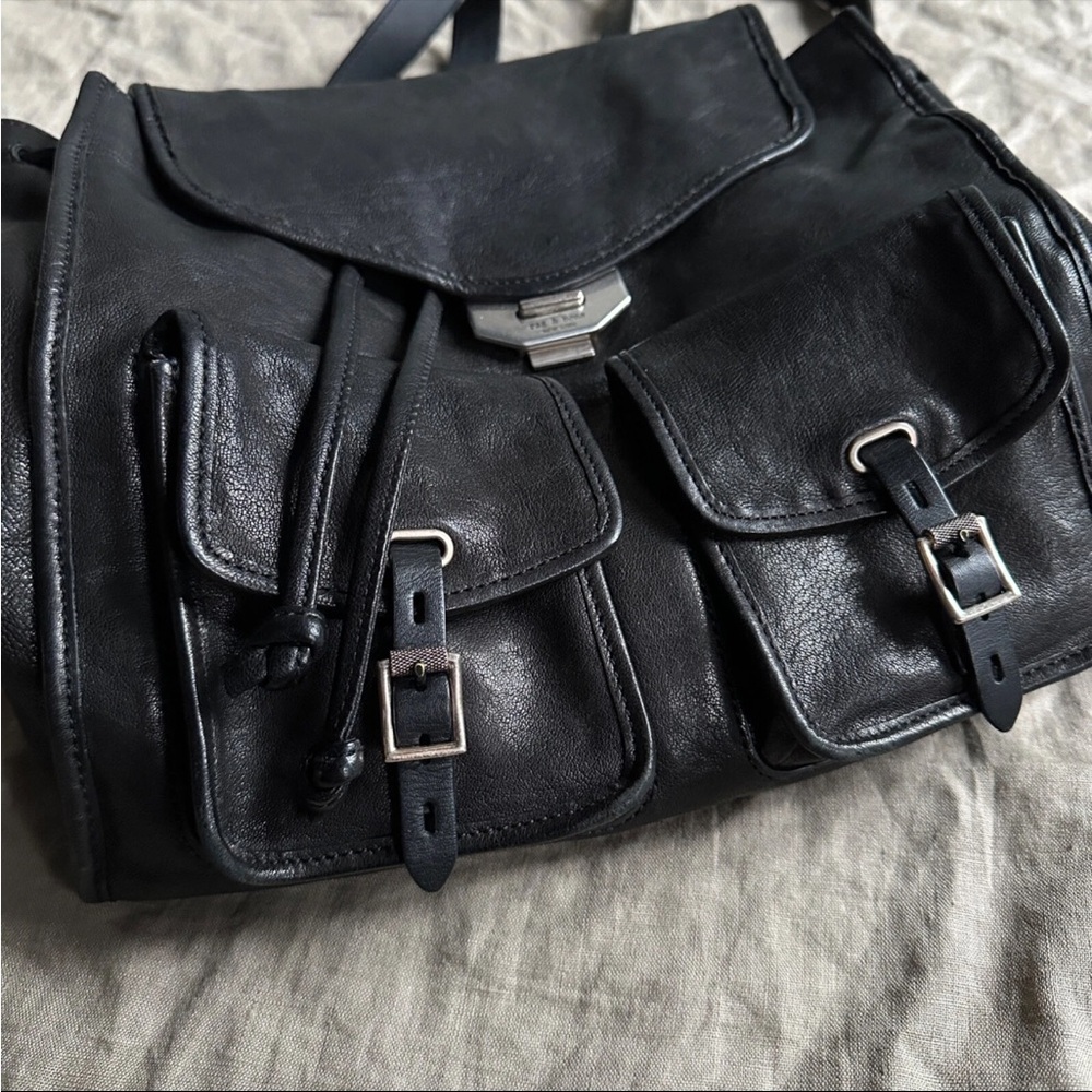 rag & bone Black Leather Backpack - Picture 6 of 9